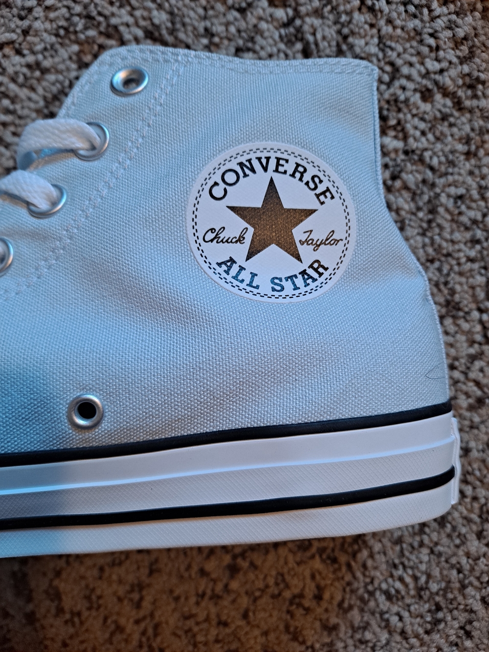 Converse Chuck Taylor All Star High Top Sneakers - Light Blue Women Size 9.5 - Picture 6 of 8